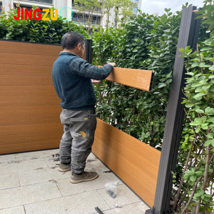 Kit de clôture WPC de haute qualité, panneaux extérieurs faciles à installer, bardage <span class=keywords><strong>extérieur</strong></span>, <span class=keywords><strong>poteau</strong></span> de 1,8 m, clôture d'intimité en provenance de Chine - Product Image 5