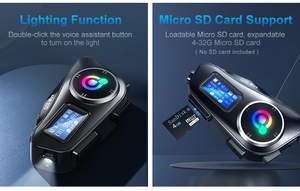 Xe Máy <span class=keywords><strong>intercom</strong></span> Tai nghe q58 Max không dây màu xanh răng Tai nghe mở tai tiếng ồn hủy bỏ Earbuds với FM Đài phát thanh - Product Image 5