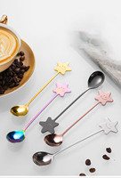 Agitateur à café étoile Kawaii, cuillère à dessert fine, cadeau de vaisselle pour adolescents, décoration minimaliste pour la maison