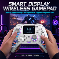 Pengontrol Game Nirkabel Layar Pintar Joystick Hall Cangkang Magnetik untuk PC Android IOS