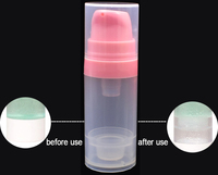 Emballages de sérum pour soins de la peau en plastique PP coloré, 5 ml, 10 ml, 15 ml, 30 ml, mini flacons à pompe sans air jetables en plastique pour lotion hydratante