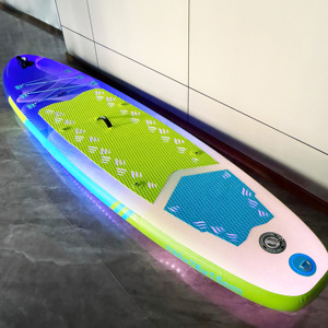 แพดเดิลบอร์ด PVC ความหนาแน่นสูง ไฟ LED สำหรับ <span class=keywords><strong>SUP</strong></span>  แพดเดิลบอร์ดเป่าลม PVC แบบ Drop Stitch สำหรับชายฝั่ง - Product Image 2