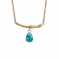 Nouveau Collier Goutte d'Eau en Zircon Style Bambou Exquis Plaqué Or Inaltérable, Vente Chaude Transfrontalière Europe-Amérique Décembre