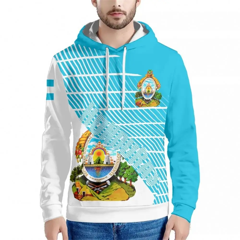 2024 bán buôn dropshipping Honduras nước cờ thiết kế thương hiệu dài tay áo hoodie cho Honduras người đàn ông của quần áo