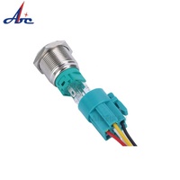 Interrupteur à bouton-poussoir en laiton étanche, réinitialisable, en métal, éclairé, marche/arrêt, 16 mm, avec symbole d'alimentation, kits d'interrupteurs lumineux pour voiture