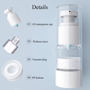 Flacon Airless 15ml 30ml 50ml 80ml 100ml 120ml, Flacon de Lotion Airless Blanc, Pompe Pulvérisatrice en Plastique avec Sérigraphie Cosmétique - Product Image 5