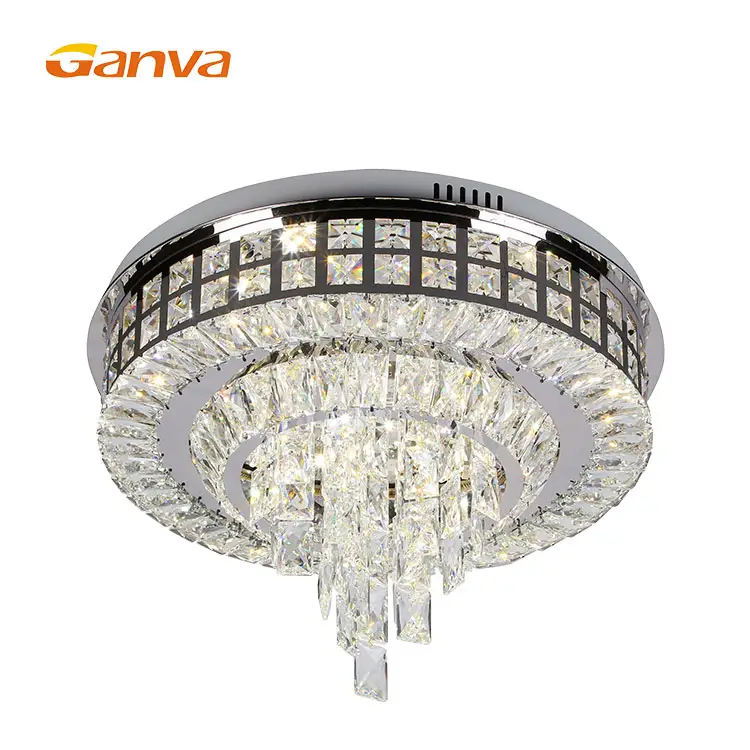 Cheap Price brightest hanging crystal square pakistan decoration led ceiling light housing