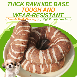 Friandises pour chiens en os de bœuf enveloppé de peau crue, riches en protéines, en forme de flocon de neige, pour le soin dentaire, approvisionnement direct usine - Product Image 5
