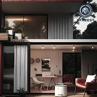 Maison préfabriquée de luxe en conteneur agricole de 40 pieds avec 4 chambres et bureau à domicile, maison modulaire mobile en bois et acier, taille 20 pieds