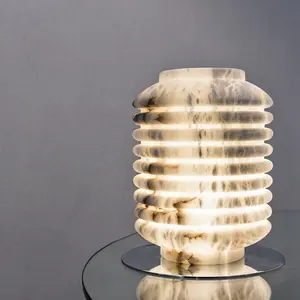Настольная лампа из натурального мрамора