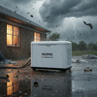 Générateur silencieux double carburant SLONG BRAND 8kW essence/GPL 8000W, station d'alimentation industrielle IP23, démarrage électrique 12V DC, synchronisation au réseau
