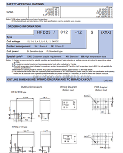 Relé de Señal Xiamen 2A SPDT 5VDC HFD23 Subminiatura de Alta Sensibilidad HFD23-005 HFD23-005-1ZS - Product Image 6