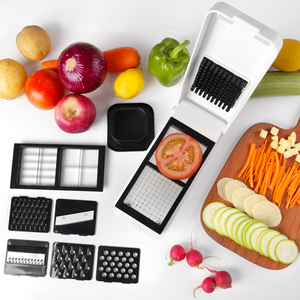 Picador de Verduras de 9 Cuchillas con Contenedor, Rebanador de Frutas, Cortador en Dados, Rallador, Utensilio de Cocina - Product Image 2