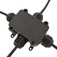 Boîtier de jonction étanche IP68 M686 à 4 voies en matériau PC pour panneaux solaires extérieurs et éclairage paysager