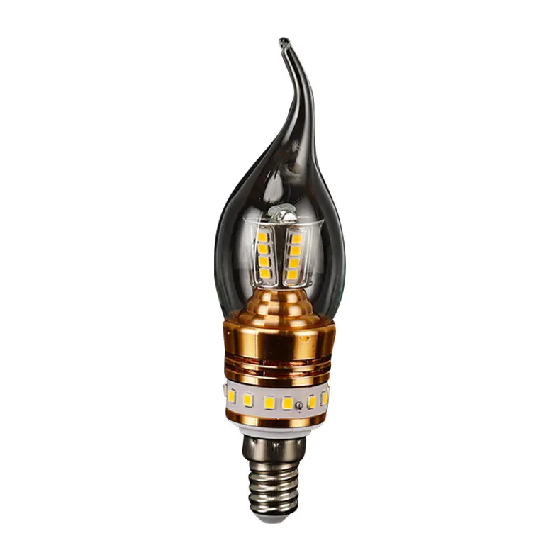 높은 루멘 작은 나사 Retro 필라멘트 LED 전구 Dimmable E14 B15d 5w 건전지는 led 가벼운 초 전구를 운영했습니다