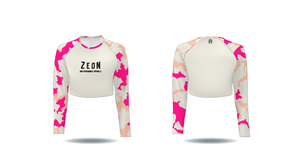 Diseño de camuflaje personalizado Sublimación Imprimir Correr Deportes Manga larga Mujeres Señoras <span class=keywords><strong>Niñas</strong></span> Camiseta Crop Top Camisas de pesca - Product Image 3
