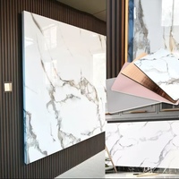 Panneau mural décoratif intérieur en fibre de charbon de bambou, panneau mural en marbre, panneau mural WPC coloré imperméable, cloison