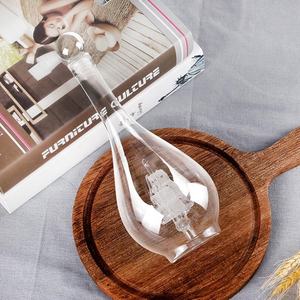 Decorazioni in vetro borosilicato alto soffiato a mano creative bottiglie di vino da barca a vela bicchieri a vela lisci - Product Image 5