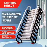 Escalier mural rétractable et pliable personnalisable, échelle à ciseaux en forme de S, vente en gros directe d'usine