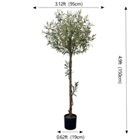 Bonsaï d'olivier artificiel réaliste en soie, certifié anti-UV, faux troncs de plantes réalistes pour la décoration intérieure et de chambre