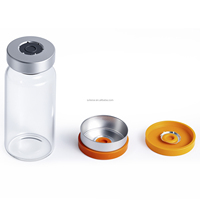 Vente en gros de flacons en verre transparent de 3 ml à 30 ml avec logo personnalisé et bouchons colorés pour l'emballage de cosmétiques et d'extraits végétaux