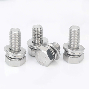 Juego de Tornillos y Tuercas Combinadas Hexagonales Exteriores Métricos de Acero Inoxidable 304 con Puntas Planas y Pernos - Product Image 5