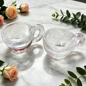 Tasse en cristal de quartz naturel transparent, tasse à thé en cristal sculpté, 8,5-9 cm, tasse à eau en cristal de guérison, chakra, reiki, méditation, décoration de la maison - Product Image 5