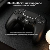 Controles de Juego Inalámbricos para PS5 con Giroscopio de Seis Ejes y Doble Vibración Glare P50A