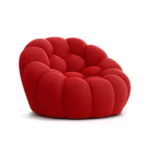 Sofá roxo elegante, cadeira de sofá de luxo moderna para sala de estar, cadeira e bolha