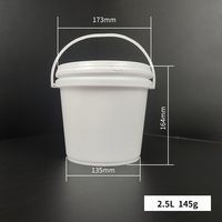 Ember Plastik XIANGSHI Tebal Berkualitas Tinggi, Dapat Disesuaikan, Kosong, Dapat Didaur Ulang, Kapasitas 2.5 Liter, untuk Cat