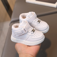 Baskets montantes décontractées pour bébés, nouveau design, chaussures de sport unisexe blanches légères pour l'hiver, vente en gros