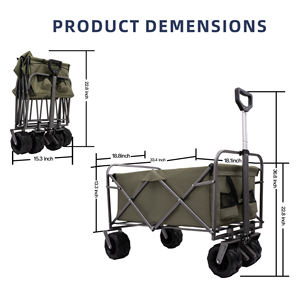 รถพ่วงตกปลาแบบพับได้สำหรับตั้งแคมป์กลางแจ้งรถพับได้อเนกประสงค์ - Product Image 2