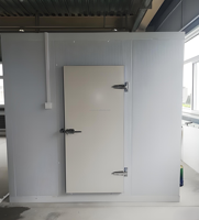 Chambre froide mobile industrielle sur roues avec compresseur Copeland Emerson, capacité de refroidissement de 50 tonnes, en acier inoxydable