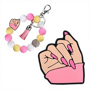 Perles focales en silicone sans BPA de 30 mm en gros, perles de dentition en silicone personnalisées et stylos, nouveau produit, porte-clés en cristal - Product Image 1