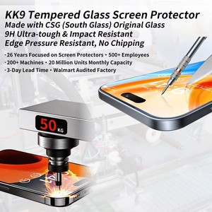 ฟิล์มกระจกนิรภัย OEM Custom KK9 สำหรับ iPhone 18 ป้องกันการกระแทก ป้องกันรอยขีดข่วน ความคมชัดสูง ไร้ฟองอากาศ - Product Image 3