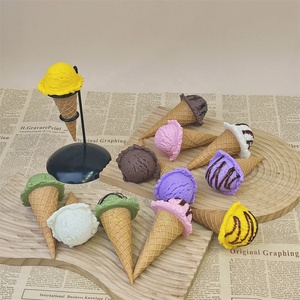 Modelo de Cono de Helado Simulado de 6.3 Pulgadas, Material Plástico PVC, Carrito de Helados con Soporte, para Gelato, Helado en Cubeta, Salsas y Alimentos - Product Image 2