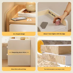 Modern Style Solid Wood 20CM <strong>30cm</strong> <strong>Bedside</strong> <strong>Table</strong> with Narrow Gap Storage Cabinet for Home Bedroom Furniture - Product Image 5