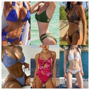 Produsen Bikini Grosir Pakaian Renang Wanita Warna Campur 2 Potong Model Dasar Pinggang Tinggi Bergaris Bales Pemasok Terlaris Pakaian Wanita Bekas - Product Image 3