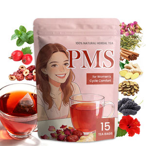 Thé aux herbes OEM privé gingembre et rose pour le confort du <span class=keywords><strong>cycle</strong></span> féminin, thé <span class=keywords><strong>menstruel</strong></span>, thé pour les troubles prénataux (TSP) - Product Image 1