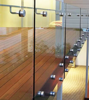 Entretoise réglable en acier inoxydable 304 pour balustrade en verre, clip de balustre en verre trempé 316, pour main courante et rampes d'escalier