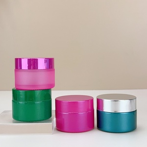 Envase de Vidrio de Lujo Personalizado de 50 ml para Crema Humectante Cosmética, Colorido y Redondo, con Tapas de Rosca de Plástico - Product Image 6