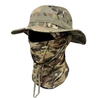Conjunto de Gorro de Camuflaje Táctico para Ciclismo y Montañismo de Poliéster para las Cuatro Estaciones, con Capucha y Máscara Facial