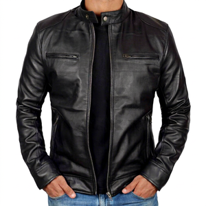 Logo personnalisé veste en cuir de haute qualité pour hommes col montant léger vêtements de mode tendance hiver nouvel état tissu - Product Image 1