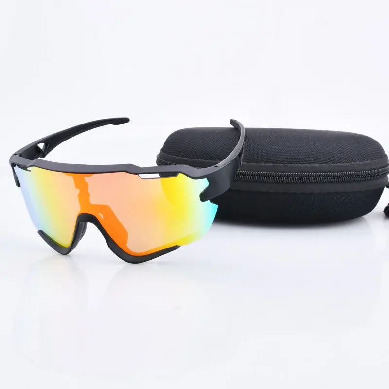 Men cycling sunglasses polarized uv400 custom tr90 universal windproof cycling glasses sports goggles