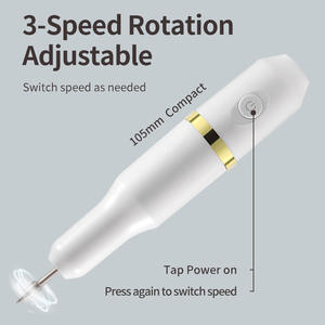 Lime à ongles et coupe-ongles électrique portable avec dissolvant de vernis, dissolvant de cuticules, <span class=keywords><strong>appareil</strong></span> de meulage à domicile et têtes de remplacement - Product Image 2