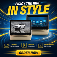 Aksesoris Mobil YBJ Monitor LCD 11.6 Inch TV IPS Android GPS untuk Player 2024-2027 Sandaran Kepala Kursi Belakang LC300 Layar Sentuh CarPlay