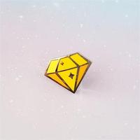 Pin de Esmalte Personalizado con Diamantes, Chapado en Oro, para Decoración de Mochilas, Regalo