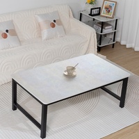 Nappe de table en PVC RNPT, résistante à l'huile, à grille fine, design coquille irisée, rectangulaire, pour table basse d'hôtel, salon ou salle de séjour