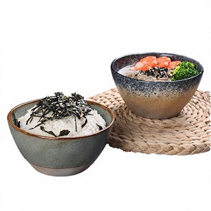 Bol en céramique émaillée à motif peint à la main, vaisselle, plats de service en céramique, bol à dîner, style design fantaisie, pour la maison et les restaurants - Product Image 1