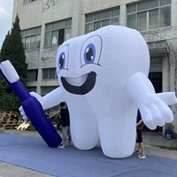 Modèle de dent gonflable personnalisé en tissu Oxford Jenor pour la publicité des cliniques dentaires